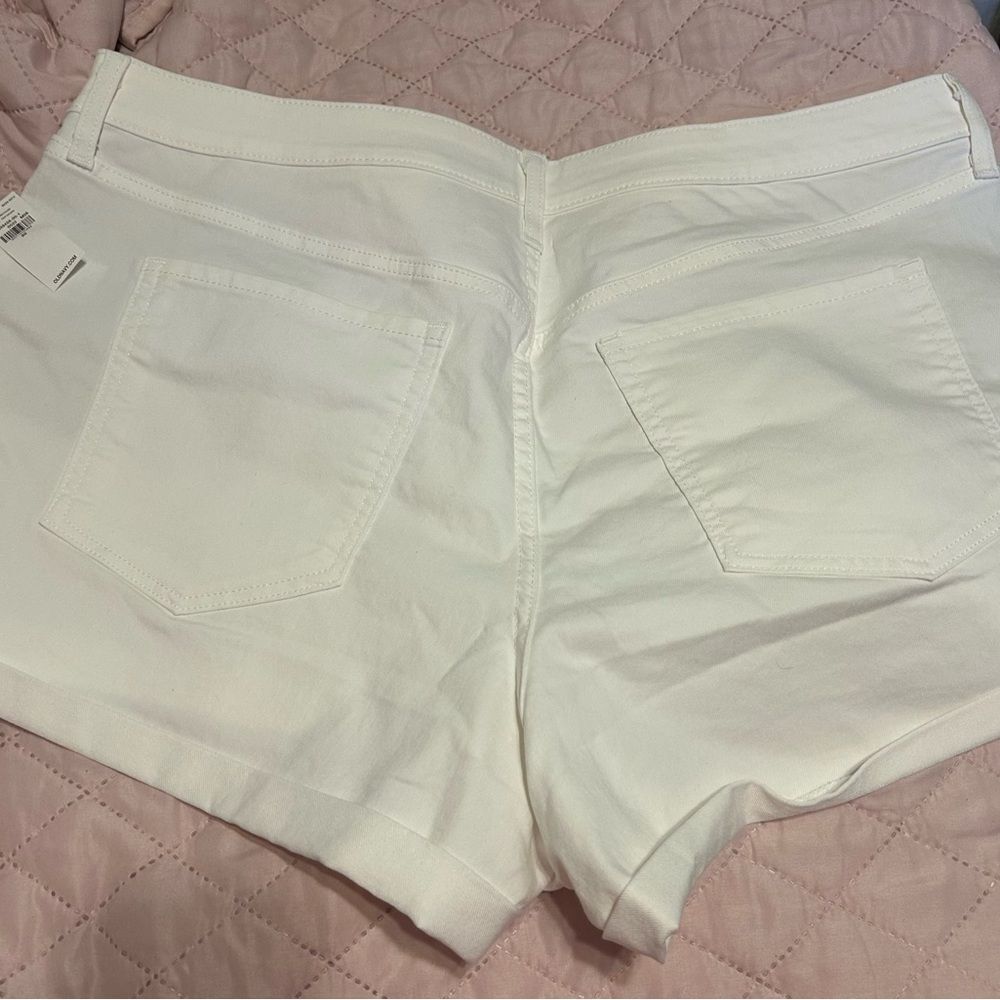 NWT Old Navy high rise WOW White Jean Shorts - Picture 5 of 10